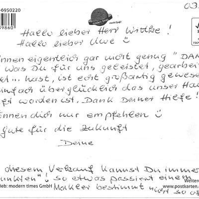 Postkarte Rückseite